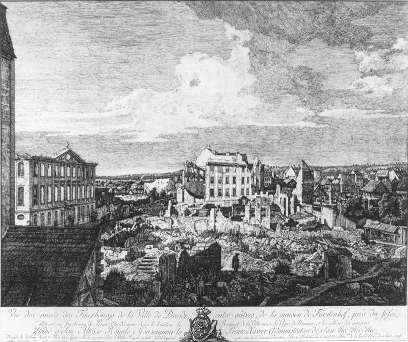 BELLOTTO, Bernardo Dresden, the Ruins of the Pirnaische Vorstadt kinxt